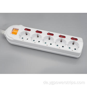 5-Outlet Deutsche Standard-Multi-Outlet-Powerstreifen